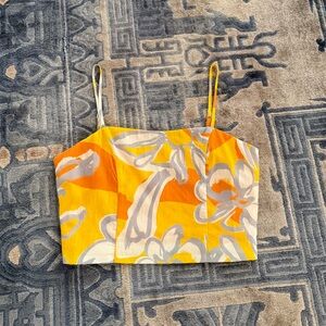 URBAN REVIVO Yellow Floral Top